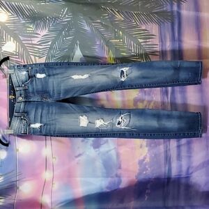 7 for all mankind the ankle skinny women's distressed Denem jeans size 24